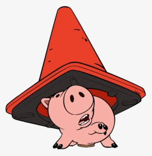 Hamm Under Traffic Cone - Toy Story Traffic Cone