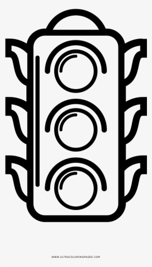 Traffic Light Coloring Page - Dibujo De Un Semaforo Para Colorear