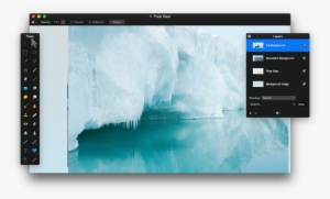 Add Mountains Background And Ice Background Images - Gradient Tool Pixelmator