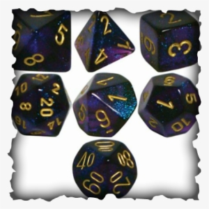 Polyhedral 7-die Borealis Chessex Dice Set - Royal