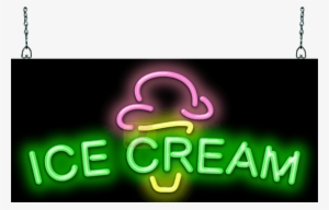 Ice Cream Neon Sign - Neon Png Transparent Ice Cream