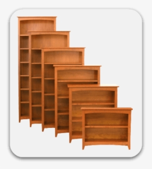 Alder Bookcases 24 Sizes 14 Stains - Real Wood Furniture Png