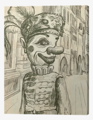 Guardian With Big Nose - Art Print: Scary Clown By Kuco At Art.com: Size: 24x18in