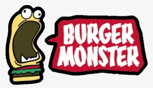 Deliciously Scary And Hand-made - Burger Monster Food Truck Logo