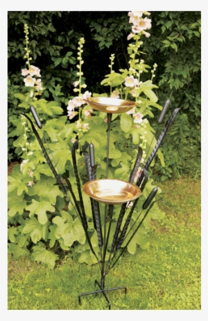 Achla Double Cattail Birdbath