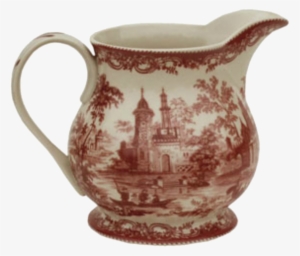 English Countryside Porcelain Pitcher