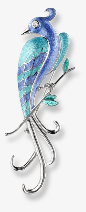 Nicole Barr Designs Sterling Silver Lyre Bird Brooch
