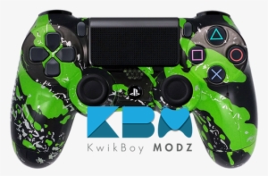 Green Splatter Custom Ps4 Controller - Green Camouflage Controller Ps4