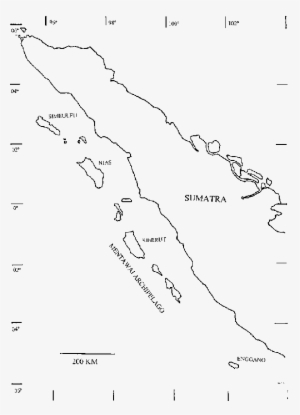 Map Of The Mentawai And Adjacent Archipelagos Off Western - Line Art
