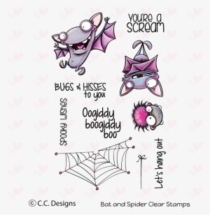 Bat & Spider Clear Stamp Set - Clear Stamp