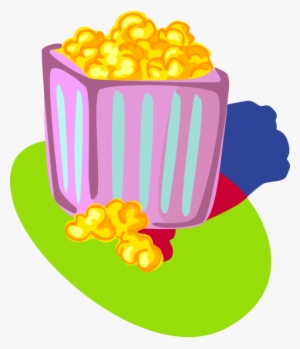 Vector Illustration Of Popping Corn Popcorn Snack Food - Clip Art