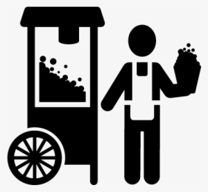 Popcorn Maker Vector - Food Market Icon Png