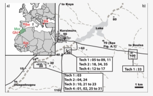A) Map Of Africa And Europe Showing The Location Of - Korsimoro