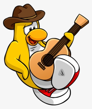 Franky Guitar - Club Penguin Playing Guitar