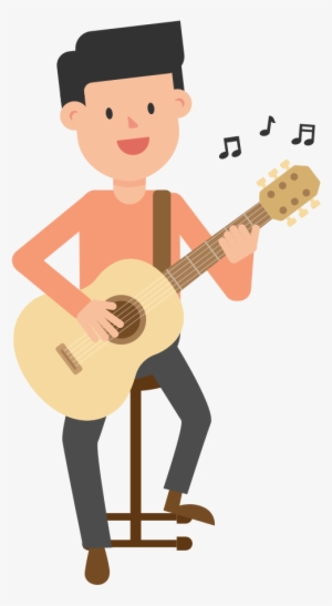 Open - Playing Guitar Cartoon Png