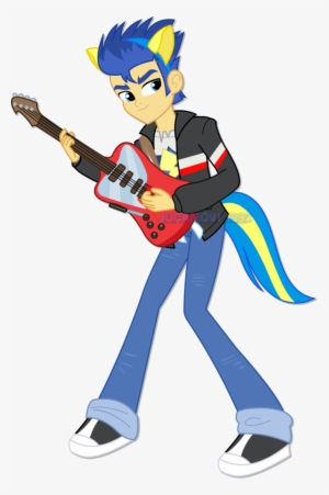 Clipart Guitar Transparent Background - Mlp Eg Flash Sentry With Guitar