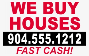 Plastic We Buy Houses Fast Cash Yard Sign - We Buy Houses Real Estate Door Hangers