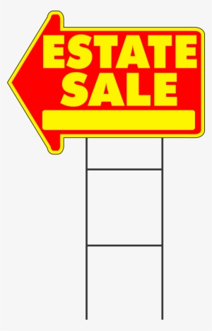 Estate Sale Yard Sign Large Yellow Free Shipping - Estate Sale Sign Png