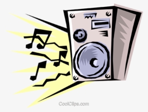 Stereo Speakers Royalty Free Vector Clip Art Illustration - Sound System Clipart