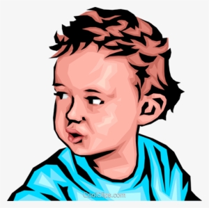 Baby Boy Royalty Free Vector Clip Art Illustration - Vector Face Baby Realistic