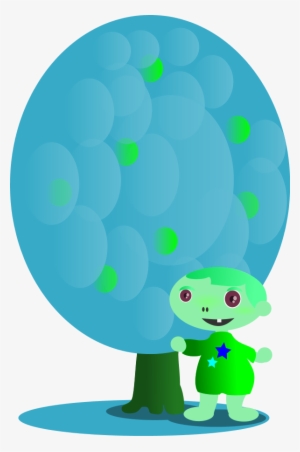 Red Fruit Tree With A Baby - Child