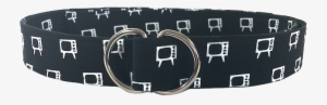 Black And White Retro Tv Belt By Oliver Green - Wristlet