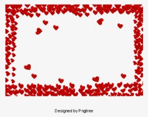 Red Hearts Border, Red, Heart, Frame Png And Psd - Portable Network Graphics