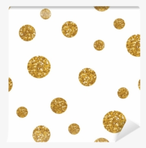 Dots Seamless Pattern With Golden Glitter Texture - Euclidean Vector