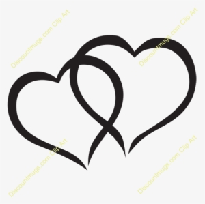 Overlap Of Hearts Clipart - Cute Heart Clipart