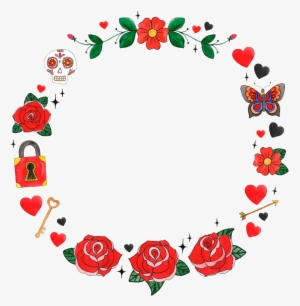 Hand Painted Colorful Cartoon Flower Vine Decorative - Vector Graphics