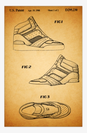 Basketball Shoes Patent Poster - Work Boots