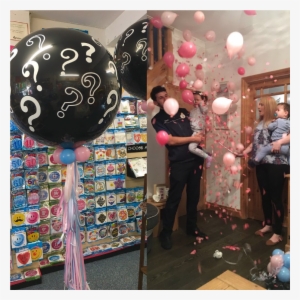 Gender Reveal Giant Popping Balloons Black Balloons - Gender Reveal Balloon Pop