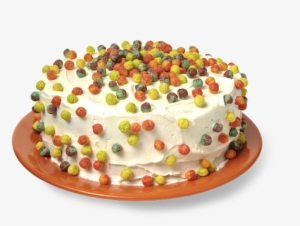 Fruity Crunch Cake With Trix Or Fruity Pebbles - Trix