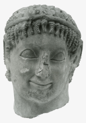 Marble Male Head, Probably From A Statue Of A Riding - Head Sculpture Png