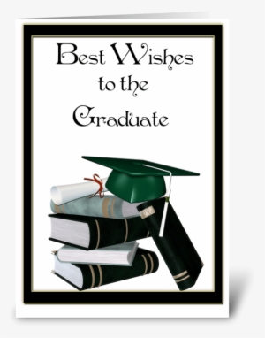 Graduate Books, Cap, Diploma Greeting Card - Graduate Congratulations Card
