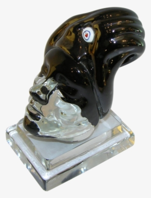 Italian Blown Murano Glass Head Sculpture Cosulich - Bronze Sculpture