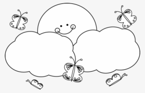 Black And White Butterflies And Sunshine Clip Art - Butterfly Pics Black And White