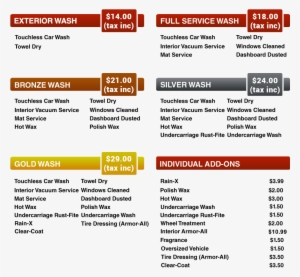 Wash Packages - Expressway 55 Car Wash
