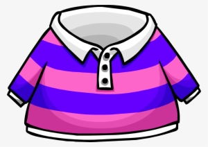 Pink Striped Rugby Shirt - Ropa De Club Penguin