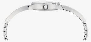 Fashion Stretch Bangle 25mm Expansion Band Watch Silver-tone - Watch