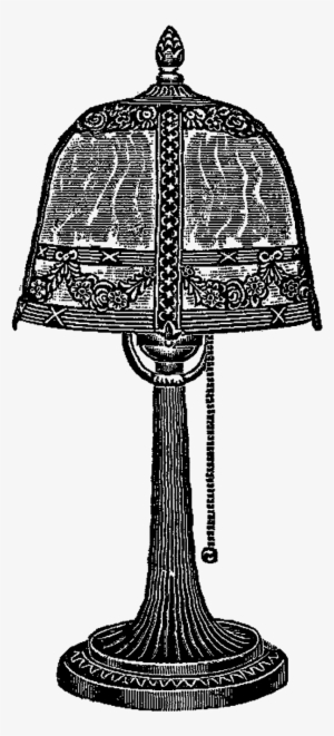 Digital Stamp Design - Vintage Lamp Clip Art