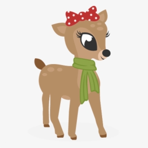 28 Collection Of Girl Reindeer Clipart - Girl Reindeer
