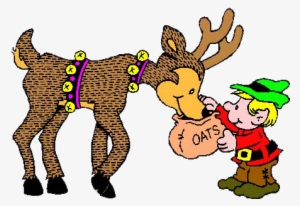 Free To Use Public Domain Reindeer Clip Art - Reindeer And Elf Necklace - Christmas Jewelry - Holiday