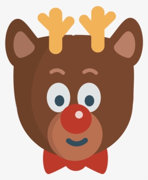 28 Collection Of Reindeer Clipart Face - Clip Art