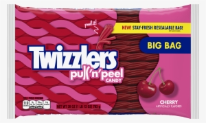Twizzlers, Cherry Pull 'n' Peel Licorice Chewy Candy, - Twizzlers Cherry Pull N Peel