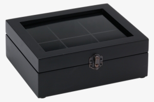 Tea Box 6 Comparment W/window, Black - Sst-ml08b Desktop Housing Hardware/electronic