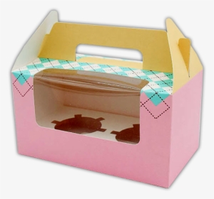 Cupcake Boxes With A Gable Top And Pvc Window On Sides - Cup Cake Boxes Png