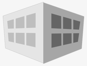 Box Building Office Grey Silver Windows Ar - Building Clipart