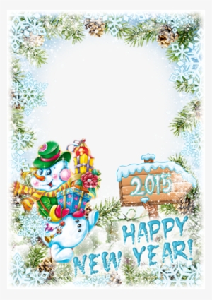 Feliz Año Nuevo Del Muñeco De Nieve - Frame Happy New Year Png