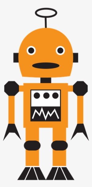 Two Yellow Robots, Robot, Small Yellow People, Two - Robo Brinquedo Desenho Png